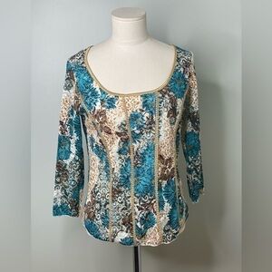 𝅺B. Moss 3/4 Sleeve Lace Shirt